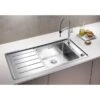 Blanco ANDANO XL 6 S-IF 1 Bowl Inset Stainless Steel Kitchen Sink With Remote Control InFino Drain System - Satin Polish - 522999
