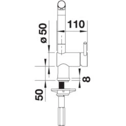 Blanco LINUS-S Silgranit Look Kitchen Mixer Tap With Pull-Out Spray - Volcano Grey - 526958 -Home Kitchen blanco 526958 dimensions