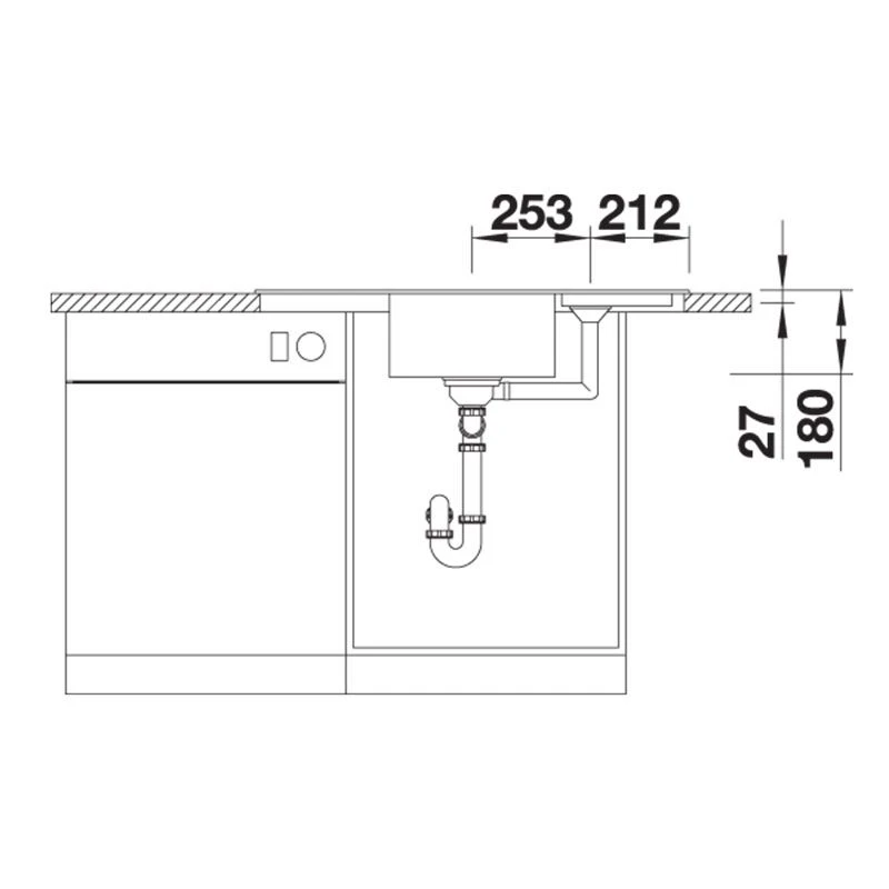 Blanco Zia 9 E Silgranit 1 Bowl Inset Kitchen Sink - Centred Bowl - Volcano Grey - 527395 4 Blanco Zia 9 E Silgranit 1 Bowl Inset Kitchen Sink - Centred Bowl - Volcano Grey - 527395 - Image 4