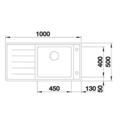 Blanco ANDANO XL 6 S-IF 1 Bowl Inset Stainless Steel Kitchen Sink With Remote Control InFino Drain System - Satin Polish - 522999 -Home Kitchen blanco bl467839 dimensions