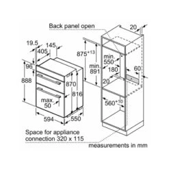 Bosch Series 4 MBS533BB0B Built-In Double Electric Oven - Black -Home Kitchen bosch mbs533bb0b 5