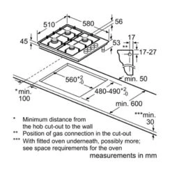 Bosch Series 2 PBP6B5B60 60cm Gas Hob - Stainless Steel 11 Bosch Series 2 PBP6B5B60 60cm Gas Hob - Stainless Steel -Home Kitchen bosch pbp6b5b60 dims