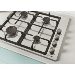 Candy Moderna CHG6LPX 60cm Gas Hob - Stainless Steel -Home Kitchen c a candy moderna chg6lpx 60cm gas hob controls2