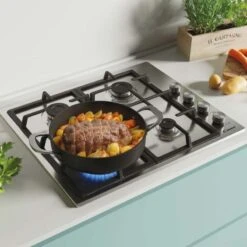 Candy Moderna CHG6LPX 60cm Gas Hob - Stainless Steel -Home Kitchen c a candy moderna chg6lpx 60cm gas hob lifestyle3