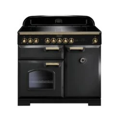 Rangemaster Classic Deluxe 100 Induction Charcoal Black/Brass - CDL100EICB/B