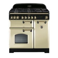 Rangemaster Classic Deluxe 90 Dual Fuel Cream Brass - CDL90DFFCR/B