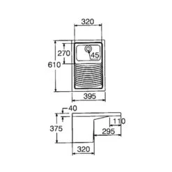 Thomas Denby Small Ceramic Laundry Sink - White - CLS 5 Thomas Denby Small Ceramic Laundry Sink - White - CLS -Home Kitchen c l cls 3