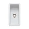 Rangemaster Rustique 234x460 0.5 Bowl Fire Clay Ceramic Kitchen Sink - White - CRUB1740WH/
