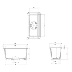 Rangemaster Rustique 234x460 0.5 Bowl Fire Clay Ceramic Kitchen Sink - White - CRUB1740WH/ 5 Rangemaster Rustique 234x460 0.5 Bowl Fire Clay Ceramic Kitchen Sink - White - CRUB1740WH/ -Home Kitchen c r crub1740wh 3