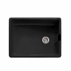 Rangemaster Grange 1 Bowl Fire Clay Ceramic Kitchen Sink - Matt Black - CGR595MB/ 5 Rangemaster Grange 1 Bowl Fire Clay Ceramic Kitchen Sink - Matt Black - CGR595MB/ -Home Kitchen cgr595mb