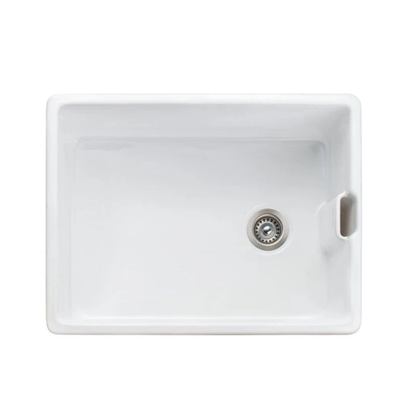 Rangemaster Grange 1 Bowl Fire Clay Ceramic Kitchen Sink - White - CGR595WH/ 1 Rangemaster Grange 1 Bowl Fire Clay Ceramic Kitchen Sink - White - CGR595WH/