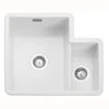 Rangemaster Rustique 1.3 Bowl Fire Clay Ceramic Kitchen Sink - White - CRUB3214WH/