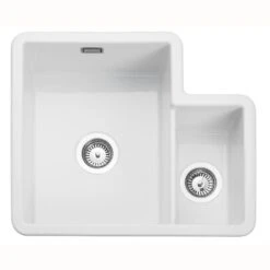 Rangemaster Rustique 1.3 Bowl Fire Clay Ceramic Kitchen Sink - White - CRUB3214WH/