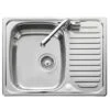 Leisure Euroline 1 Bowl Inset Kitchen Sink With Reversible Drainer - Satin Stainless Steel - EL6501/NC