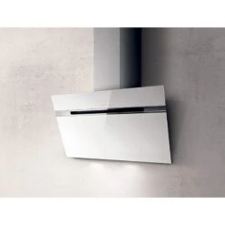 Elica Ascent 90cm Chimney Cooker Hood - White Glass - PRF0101145B