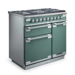 Rangemaster Elise 110cm Dual Fuel Range Cooker - Mineral Green - ELS110DFFMG/ -Home Kitchen e l els110dffmg 3