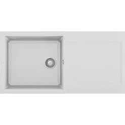 Reginox EASY 480 Elleci Single Bowl Granite Kitchen Sink - White - EASY 480 W
