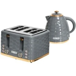 HOMCOM 1600W 1.7 Litre Rapid Boil Kettle & Toaster Set - Grey - 800-162V70GY -Home Kitchen eh1daa188f7811e9c.jpg