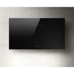 Elica Plat 80cm Chimney Cooker Hood - Black Glass - PRF0164874