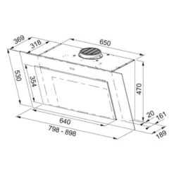 Franke Maris Matt Pro 80cm Angled Wall Cooker Hood FMA PRO 807 MATT - Matt Black - 330.0682.356 -Home Kitchen f r franke maris matt pro 3300682356 dimensions