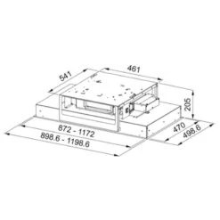 Franke Mythos Ceiling Cooker Hood With 2 LED Bars - 90cm - FCMY 90 C XS A - Stainless Steel - 350.0679.881 -Home Kitchen f r franke mythos 3500679881 dimensions