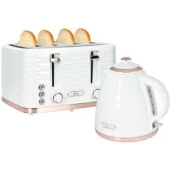 HOMCOM 1600W 1.7 Litre Rapid Boil Kettle & Toaster Set - Cream - 800-162V70CW -Home Kitchen fh898a188f7dcb2bb.jpg