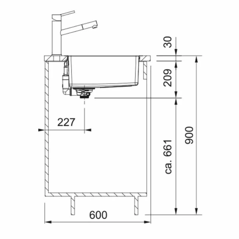 Franke Maris 1 Bowl Inset Kitchen Sink MRX 210-45 - Stainless Steel - 127.0553.961 4 Franke Maris 1 Bowl Inset Kitchen Sink MRX 210-45 - Stainless Steel - 127.0553.961 - Image 4