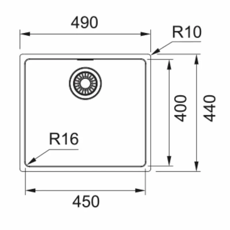 Franke Maris 1 Bowl Inset Kitchen Sink MRX 210-45 - Stainless Steel - 127.0553.961 2 Franke Maris 1 Bowl Inset Kitchen Sink MRX 210-45 - Stainless Steel - 127.0553.961 - Image 2