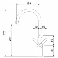 Franke Minerva Original 4-in-1 Kitchen Tap - Chrome - 119.0518.838 9 Franke Minerva Original 4-in-1 Kitchen Tap - Chrome - 119.0518.838 -Home Kitchen franke minerva 1190518838 dimensions 1