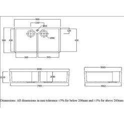RAK Ceramics Gourmet Sink 10 - Double Bowl Kitchen Sink - GOSINK10 -Home Kitchen g o gosink10 2