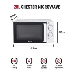 Haden 193926 Chester Microwave - White - 193926 -Home Kitchen h a haden 193926 2