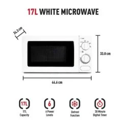 Haden 195630 17 Litre Microwave - White - 195630 -Home Kitchen h a haden 195630 2