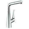 Hansgrohe Metris M71 Single Lever Kitchen Mixer Tap 320 With Pull-Out Spout & Sbox Single Spray Mode - Chrome - 73812000