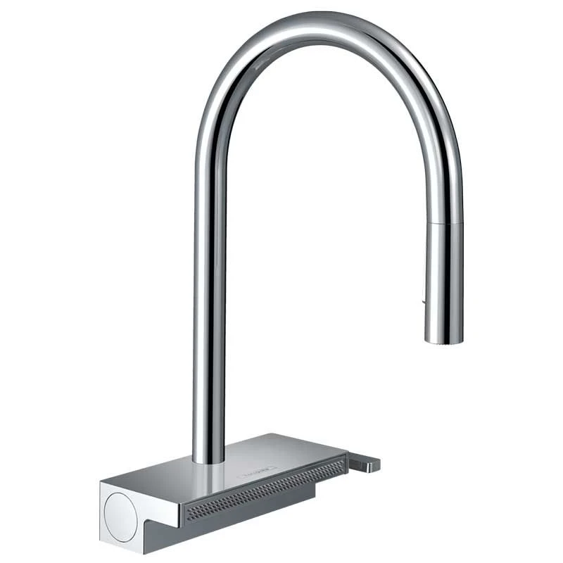 Hansgrohe Aquno Select M81 Single Lever Kitchen Mixer Tap 170 With Pull-Out Spray & Sbox 3 Spray Modes - Chrome - 73831000 1 Hansgrohe Aquno Select M81 Single Lever Kitchen Mixer Tap 170 With Pull-Out Spray & Sbox 3 Spray Modes - Chrome - 73831000