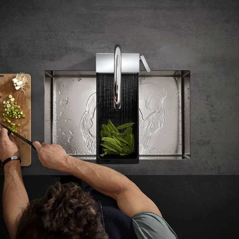 Hansgrohe Aquno Select M81 Single Lever Kitchen Mixer Tap 170 With Pull-Out Spray & Sbox 3 Spray Modes - Chrome - 73831000 3 Hansgrohe Aquno Select M81 Single Lever Kitchen Mixer Tap 170 With Pull-Out Spray & Sbox 3 Spray Modes - Chrome - 73831000 - Image 3