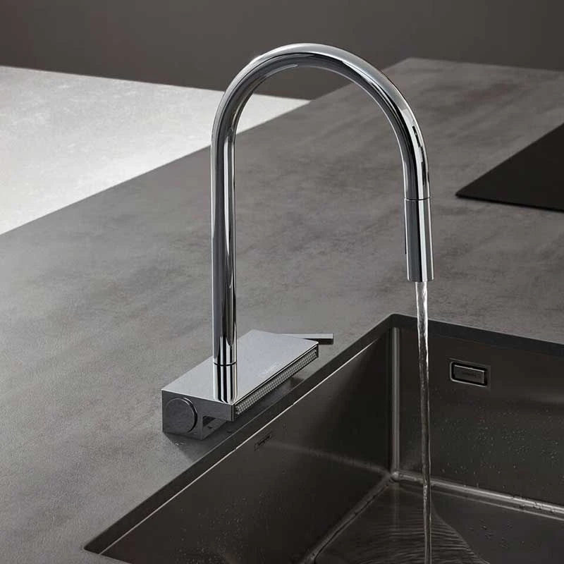 Hansgrohe Aquno Select M81 Single Lever Kitchen Mixer Tap 170 With Pull-Out Spray & Sbox 3 Spray Modes - Chrome - 73831000 6 Hansgrohe Aquno Select M81 Single Lever Kitchen Mixer Tap 170 With Pull-Out Spray & Sbox 3 Spray Modes - Chrome - 73831000 - Image 6