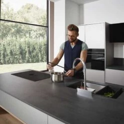 Hansgrohe Aquno Select M81 Single Lever Kitchen Mixer Tap 170 With Pull-Out Spray 3 Spray Modes - Chrome - 73837000 -Home Kitchen h a hansgrohe 73837000 lifestyle1