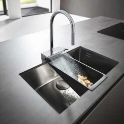 Hansgrohe Aquno Select M81 Single Lever Kitchen Mixer Tap 170 With Pull-Out Spray 3 Spray Modes - Chrome - 73837000 -Home Kitchen h a hansgrohe 73837000 lifestyle2