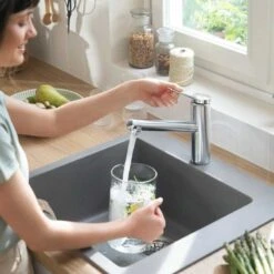 Hansgrohe Zesis M33 EcoSmart Single Lever Kitchen Mixer Tap 150 1Jet - Chrome - 74811000 -Home Kitchen h a hansgrohe 74811000 lifestyle