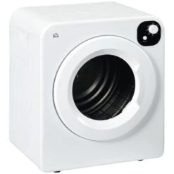 HOMCOM 6kg Vented Freestanding & Wall Mounted Tumble Dryer With 7 Programmers - White - 853-025V70WT