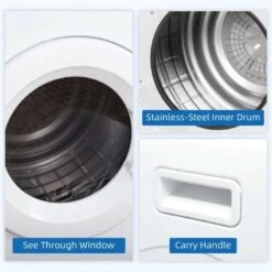 HOMCOM 6kg Vented Freestanding & Wall Mounted Tumble Dryer With 7 Programmers - White - 853-025V70WT -Home Kitchen h o 853 025v70wt homcom wall mounted tumble dryer design