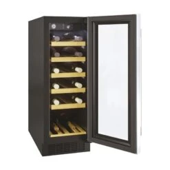 Hoover H500 HWCB 30 UK/N 30cm Wine Cooler - Black Glass & Stainless Steel