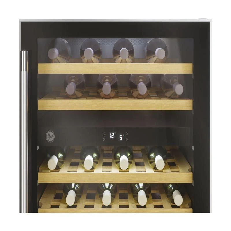 Hoover H500 HWCB 60 UK/N 60cm Wine Cooler - Black Glass & Stainless Steel 2 Hoover H500 HWCB 60 UK/N 60cm Wine Cooler - Black Glass & Stainless Steel - Image 2