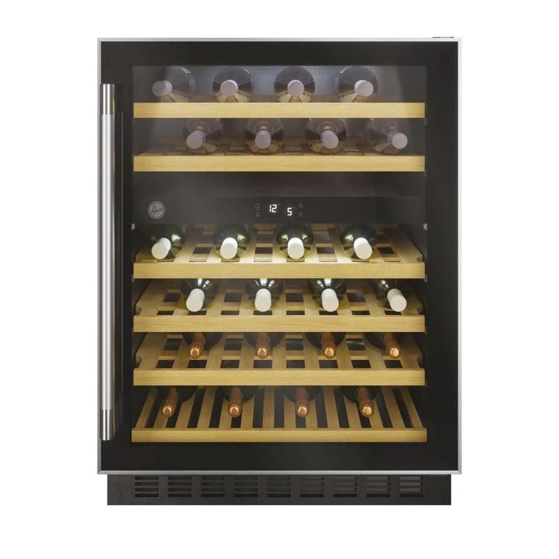 Hoover H500 HWCB 60 UK/N 60cm Wine Cooler - Black Glass & Stainless Steel 1 Hoover H500 HWCB 60 UK/N 60cm Wine Cooler - Black Glass & Stainless Steel