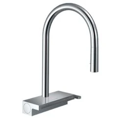 Hansgrohe Aquno Select M81 Single Lever Kitchen Mixer Tap 170 With Pull-Out Spray 3 Spray Modes - Chrome - 73837000