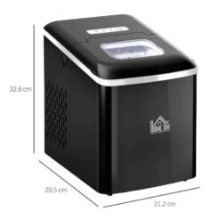 HOMCOM 12kg Portable Countertop Ice Maker Machine - Black - 800-063V70 13 HOMCOM 12kg Portable Countertop Ice Maker Machine - Black - 800-063V70 -Home Kitchen homcom 800 063v70 dimensions