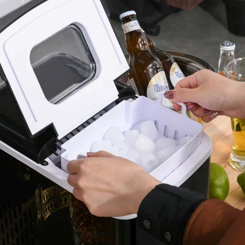 HOMCOM 12kg Portable Countertop Ice Maker Machine - Black - 800-063V70 6 HOMCOM 12kg Portable Countertop Ice Maker Machine - Black - 800-063V70 - Image 6