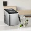 HOMCOM 12kg Portable Countertop Ice Maker Machine - Stainless Steel & Black - 800-075V70