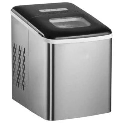 HOMCOM 12kg Portable Countertop Ice Maker Machine - Stainless Steel & Black - 800-075V70 -Home Kitchen homcom 800075v70 main image