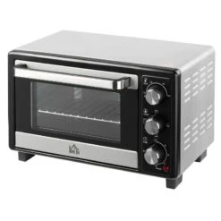 HOMCOM 1400W 16 Litre Mini Countertop Oven & Grill - Silver - 800-083V70 -Home Kitchen homcom 800083v70 main image